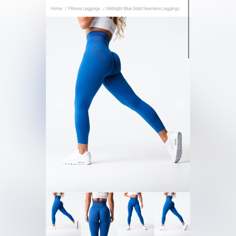 NVGTN- Solid seamless leggings- Midnight blue